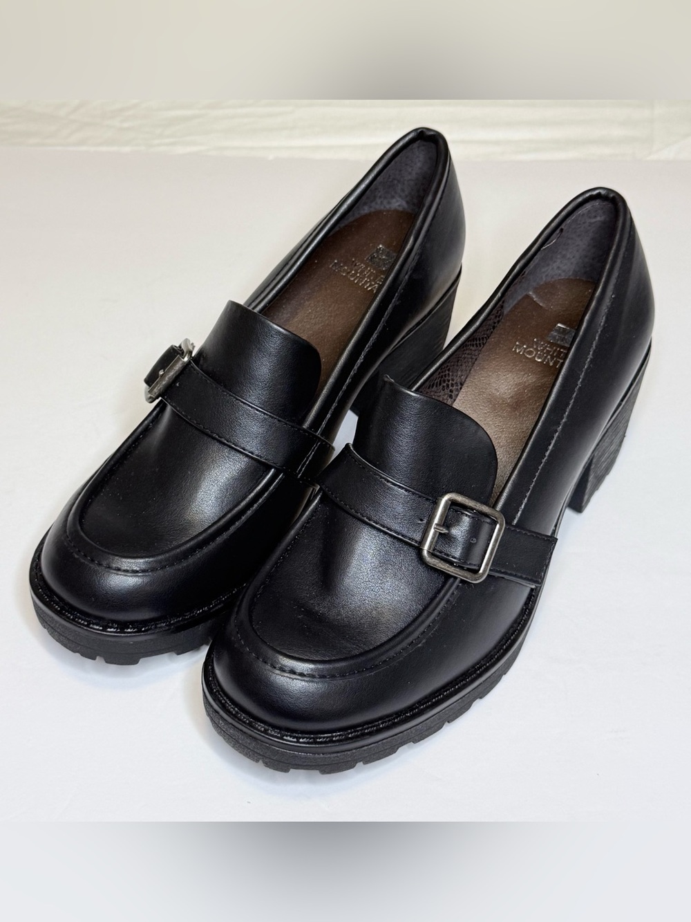 White Mountain Buckle Loafer Heels - Women's Dress Shoes size 7.5